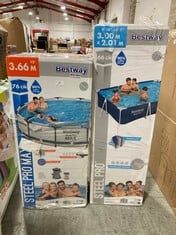 BESTWAY 3.66M STEEL PRO MAX ABOVE GROUND SWIMMING POOL TO INCLUDE BESTWAY 3 X 2.01M STEEL PRO ABOVE GROUND SWIMMING POOL (ZONE 1)