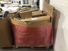 PALLET OF ASSORTED ITEMS TO INCLUDE BASICS PADDED CAMPING CHAIR WITH COOLER IN BLACK TO INCLUDE HAN SYSTEMBOX DRAWER SET (KERBSIDE PALLET DELIVERY)