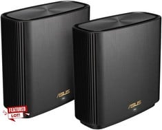 ASUS ZENWIFI XT9 WIFI 6 MESH SYSTEM - 2 PACK - BLACK - AX7800 WHOLE-HOME TRI-BAND MESH WIFI 6 SYSTEM WIFI ACCESSORY (ORIGINAL RRP - £459.99) IN BLACK. (WITH BOX) [JPTC71912]