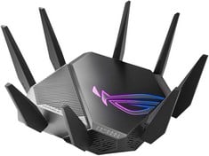 ASUS ROG RAPTURE TRI-BAND GAMING ROUTER GT-AXE11000 GAMING ACCESSORY (ORIGINAL RRP - £620.00) IN BLACK. (UNIT ONLY) [JPTC72247]