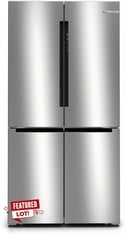 BOSCH SERIES 4 FRENCH STYLE FRIDGE FREEZER IN STAINLESS STEEL - MODEL NO. KFN96APEAG - RRP £1499