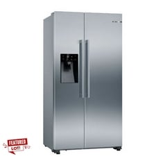 BOSCH SERIES 6 AMERICAN STYLE 2 DOOR FRIDGE FREEZER IN STAINLESS STEEL - MODEL NO. KAD93AIERG - RRP £1299