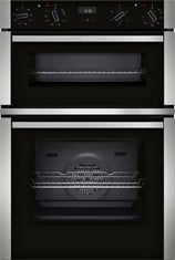 NEFF BUILT IN ELECTRIC DOUBLE OVEN IN STAINLESS STEEL - MODEL NO. U1ACE2HN0B - RRP £799