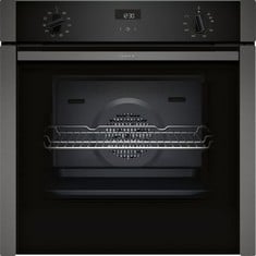 NEFF BUILT IN ELECTRIC SINGLE OVEN IN GRAPHITE - MODEL NO. B3ACE4HG0B - RRP £779