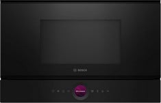 BOSCH SERIES 8 38 CM BUILT IN SMALL MICROWAVE IN BLACK - MODEL NO. BFL7221B1B - RRP £779