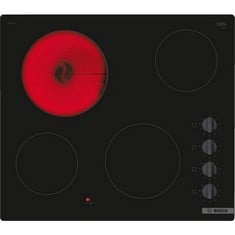 BOSCH SERIES 2 59 CM CERAMIC HOB IN BLACK - MODEL NO. PKE611CA3E - RRP 249