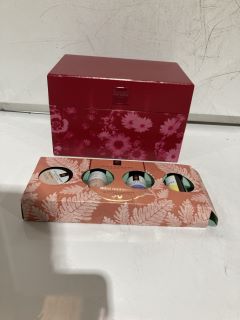 1 X BOX OF ASSORTED BEUTY ITEMS TO INCLUDE TED BAKER BATH AND BODY COLLECTION