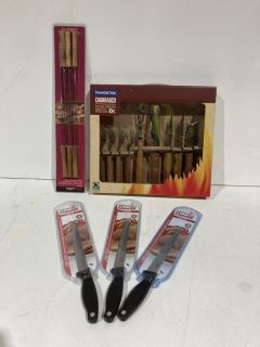 QTY OF ASSORTED ITEMS TO INCLUDE 10PC BARBECUE SET (18+ ID REQUIRED)