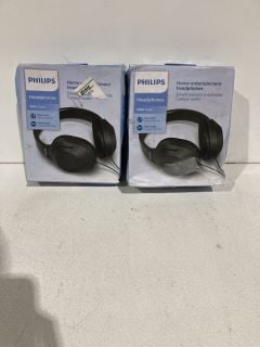 2 X PHILLIPS HEADPHONES