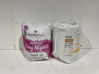 2 X 13.5 TOG DOUBLE DUVET 2 PACK PILLOWS