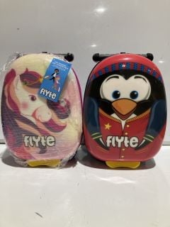 2 X CHILDRENS FLYTE SUITCASES