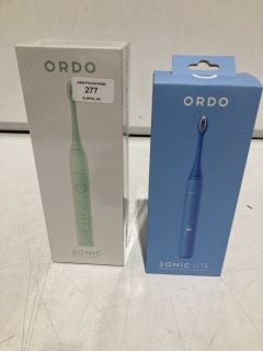 2 X ORDO SONIC LITE RECHARGEABLE TOOTHBRUSHES