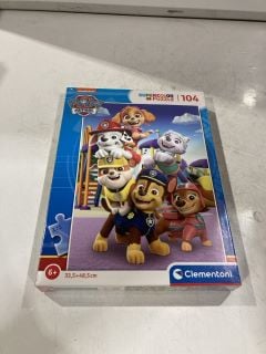 BOX OF CHILDRENS ITEMS TO INCLUDE CLEMENTONI PAW PATROL PUZZLE