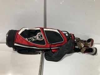 BLACK AND RED RAM GOLF BAG