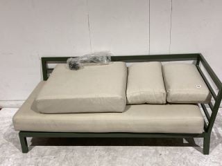 JOHN LEWIS CREAM \BLACK OUTDOOR 2 SEATER SOFA RRP 449