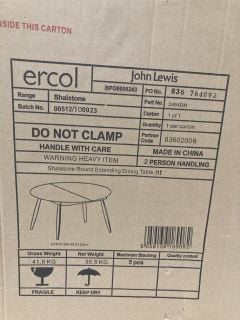 JOHN LEWIS ERCOL FOLDABLE DINING TABLE RRP £999