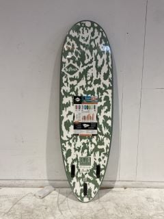 SOFT TECH 6FT GREEN/WHITE CAMO EFFECT SURFBOARD RRP £409