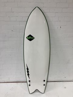 SOFT TECH 6FT BLACK WHITE CHESSBOARD EFFECT SURFBOARD RRP £409