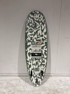 SOFT TECH 6FT GREEN/WHITE CAMO EFFECT SURFBOARD RRP £409