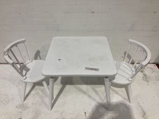 WHITE CHILDRENS TABLE AND CHAIRS SET JOHN LEWIS