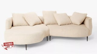 JOHN LEWIS LOZENGE GRAND 5 SEATER LHF CHAISE END SOFA RRP £1999 (003261628)