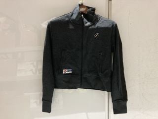 2 SUPERDRY TRACK JACKET IN DARKEST CHARCOAL MARL SIZE M TOTAL RRP £120