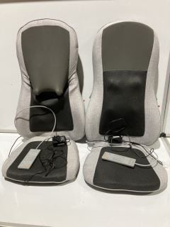 2 SHARPER IMAGE SMARTSENSE SHIATSU REALTOUCH MASSAGING CHAIR CUSHION RRP £300