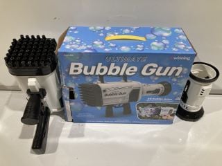 BOX OF ITEMS TO INCLUDE ULTIMATE BUBBLE GUN