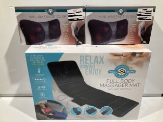 WELL  BEING FULLBODY MASSAGER MAT TO INCLUDE 2 MINI MASSAGE CUSHIONS