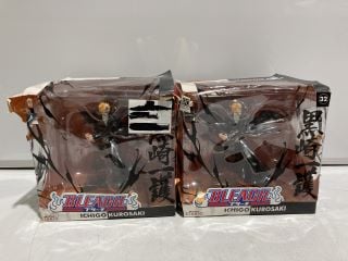 BOX OF ACTION FIGURES TO INCLUDE BLEACH ICHIGO KUROSAKI ACTION FIGURE