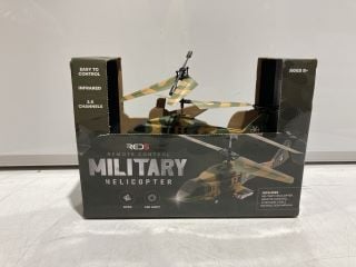 BOX OF RED5 DRONES TO INCLUDE RED5 REMOTE CONTROL MILITARY HELICOPTER