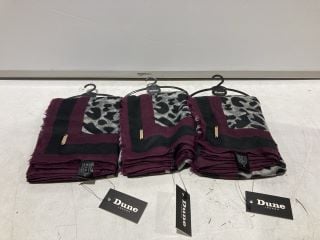 BOX OF DUNE LONDON SCARVES BERRY-FABRIC LUCINDER