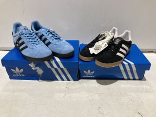 ADIDAS GAZELLE INDOOR SIZE IN BLACK / WHITE SIZE 7 TO INCLUDE ADIDAS GAZELLE TRAINERS SIZE 13