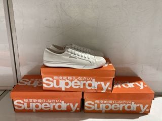 4 SUPERDRY LOW PRO SNEAKER OPTIC WHITE SIZE 7 TOTAL RRP £160