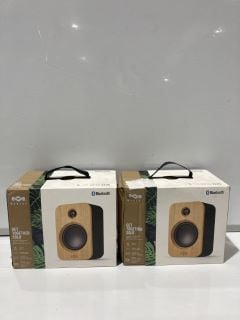 BOX OF HOMEWARES TO INCLUDE WOODEN EFFECT BLUETOOTH SPEAKERS