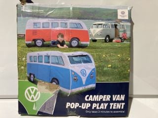 BOX OF ITEMS TO INCLUDE CAMPER VAN POP UP PLAY TENT