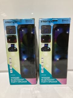 2 X INTEMPO PAIR AND PLAY WIRELESS BLUETOOTH PARTY SPEAKER RRP £150