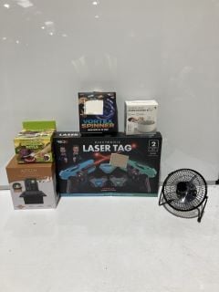 BOX OF ITEMS TO INCLUDE ELECTRONIC LASER TAG