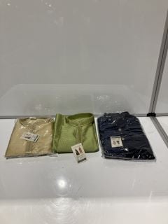 BOX OF CLOTHES TO INCLUDE DHOTI FOR MEN ONE LIME GREEN AND ONE GOLD SIZE 46