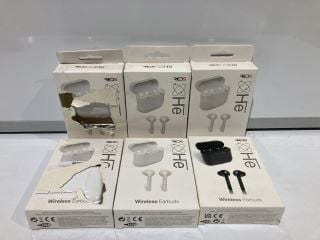 BOX OF ITEMS TO INCLUDE PREMIUM WIRELESS EARBUDS