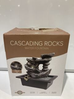 BOX OF ITEMS TO INCLUDE CASCADING ROCKS WATER FOUNTAIN