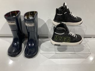 2 X FOOTWEAR TO INCLUDE MSGM KIDS NERO BLACK 8 RRP £119.99