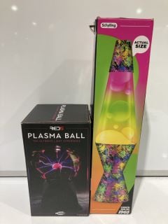 BOX OF ITEMS TO INCLUDE CLASSIC LAVA LAMP