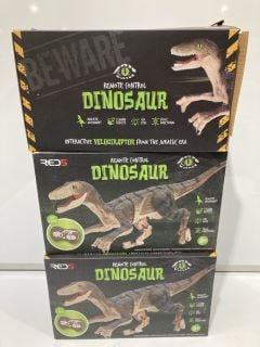 3 X LIFE TO RELEASE REMOTE CONTROL DINOSAUR