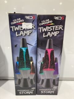 2 X TWISTER COLOUR CHANGING LAMP