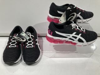 2 X FOOTWEAR TO INCLUDE ASICS GEL QUANTUM GRAPHITE GREY/WHITE 4 RRP £125