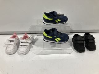 3 X FOOTWEAR TO INCLUDE REEBOK ROYALS KIDS RUNNING FOOTWEAR RRP £149.99