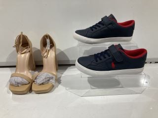 2 X FOOTWEAR TO INCLUDE POLO RALPH LAUREN NAVY 2.5 RRP £150