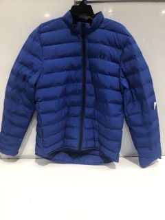 MENS BLUE FRED PERRY PUFFER JACKET