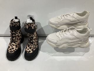 2 X FOOTWEAR TO INCLUDE BY VERY LEOPARD 3 RRP £145